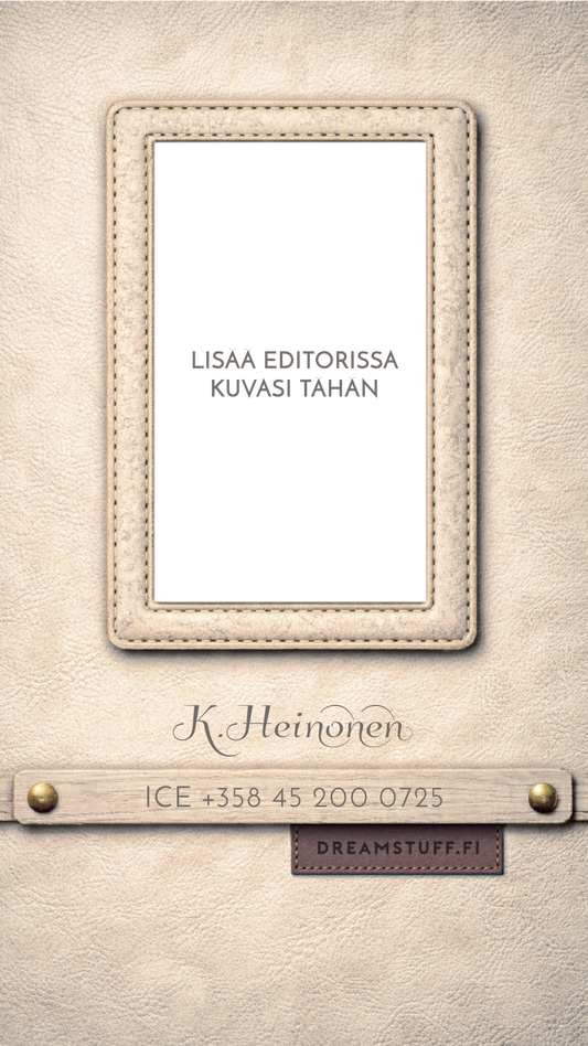 Digitaalinen ICE näytönsäästäjä valokuvalla - DreamCard White leather