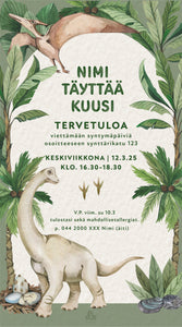 Digitaaliset lastenkutsut teemalla - Dinosaurus