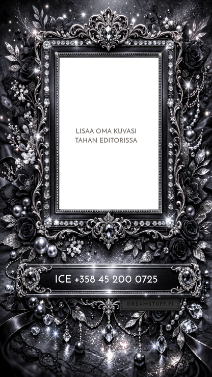 Digitaalinen ICE näytönsäästäjä valokuvalla - DreamCard Midnight Glamour