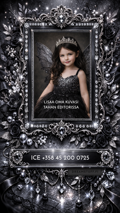Digitaalinen ICE näytönsäästäjä valokuvalla - DreamCard Midnight Glamour