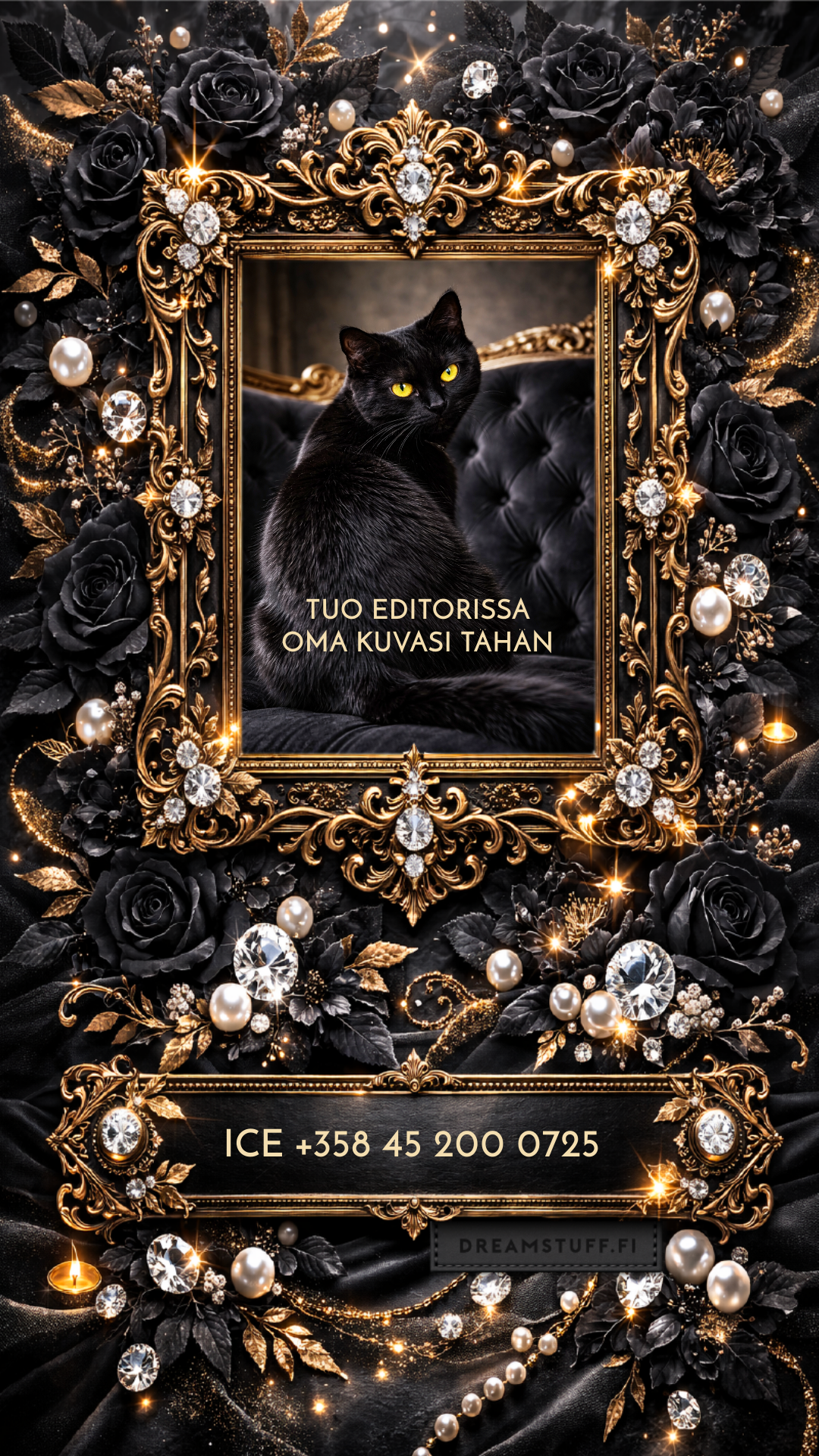 Digitaalinen ICE näytönsäästäjä valokuvalla - DreamCard Noir Deluxe