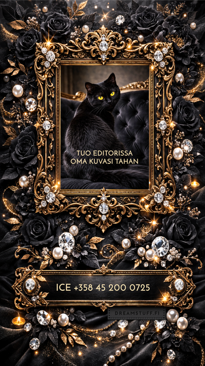 Digitaalinen ICE näytönsäästäjä valokuvalla - DreamCard Noir Deluxe