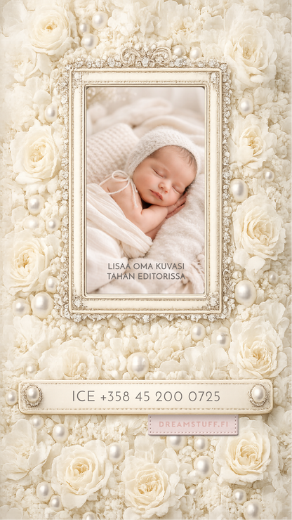 Digitaalinen ICE näytönsäästäjä valokuvalla - DreamCard Pearl Bloom