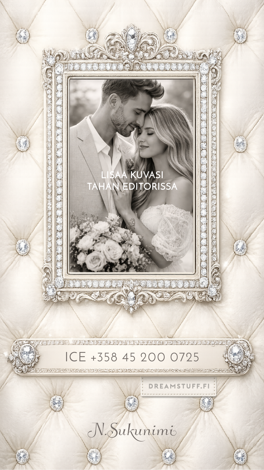 Digitaalinen ICE näytönsäästäjä valokuvalla - DreamCard Royal Ivory