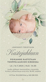 Lataa kuva Galleria-katseluun, Digitaaliset kaste,-/ nimiäiskutsut - omalla valokuvalla
