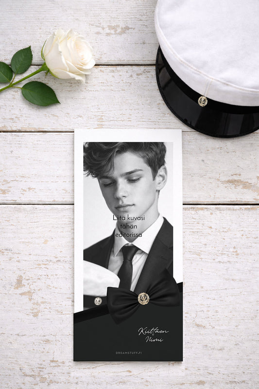 Printed A6 thank you cards for graduates - single-sided