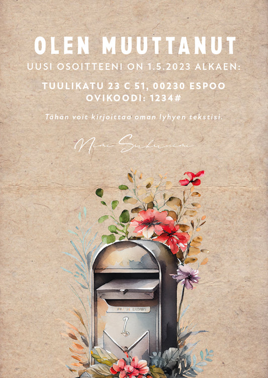Digitaaliset ilmoitukset - Muuttoilmoitus