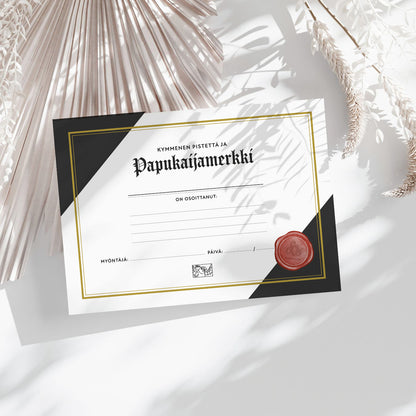 Papegojemärke och diplom