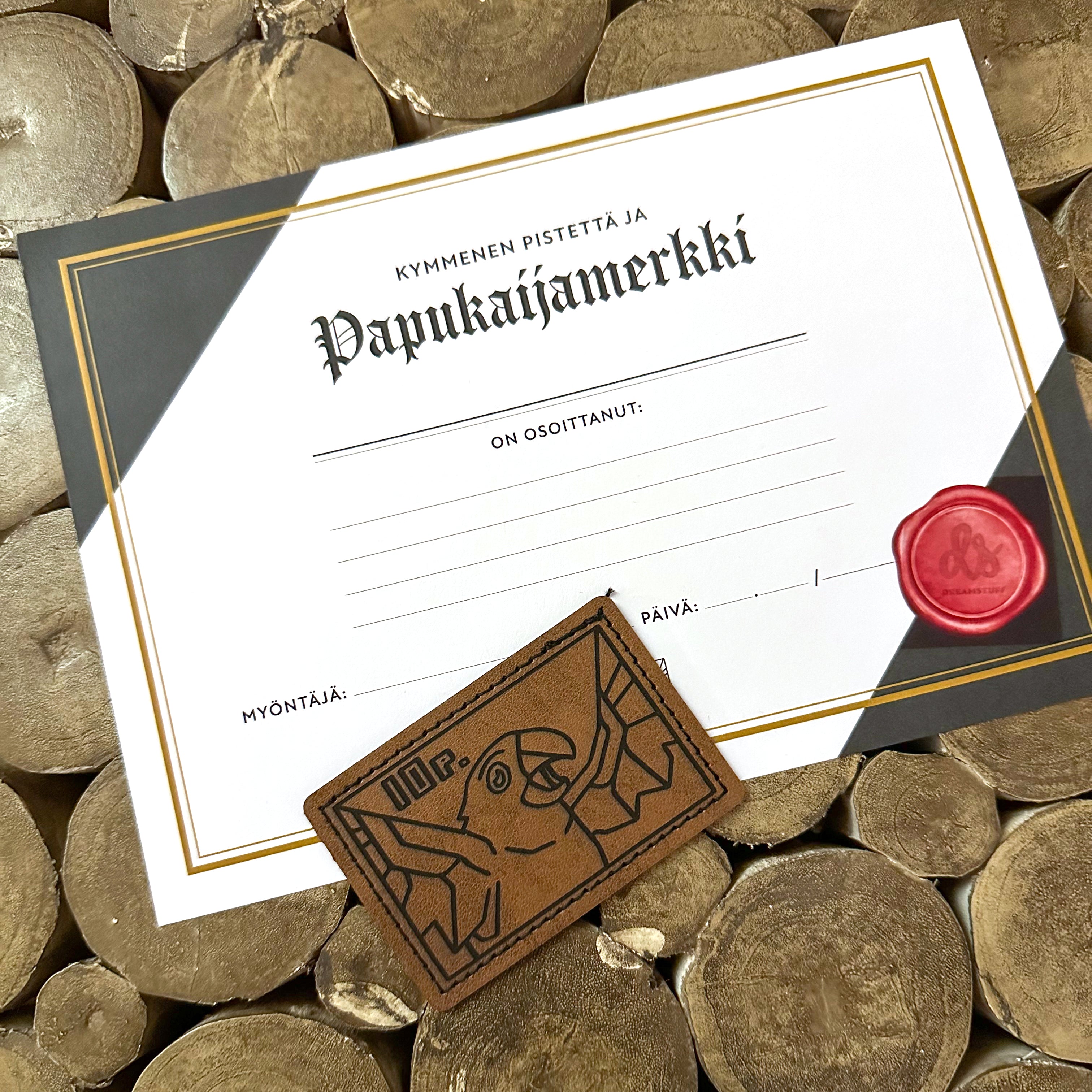 10 pistettä ja papukaijamerkki kymmenen pistettä kunniamaininta todistus diplomi