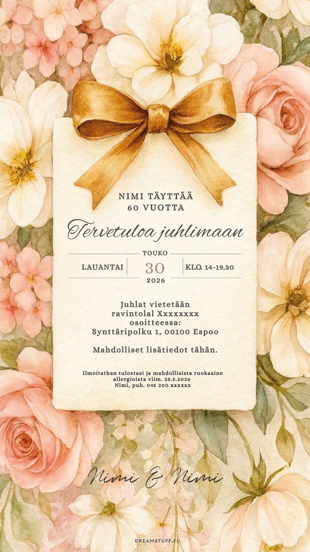 Digital invitations for adults - Birthdays