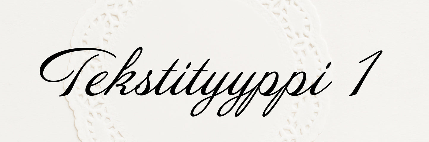 Kakkukoriste yhdellä nimellä / sanalla