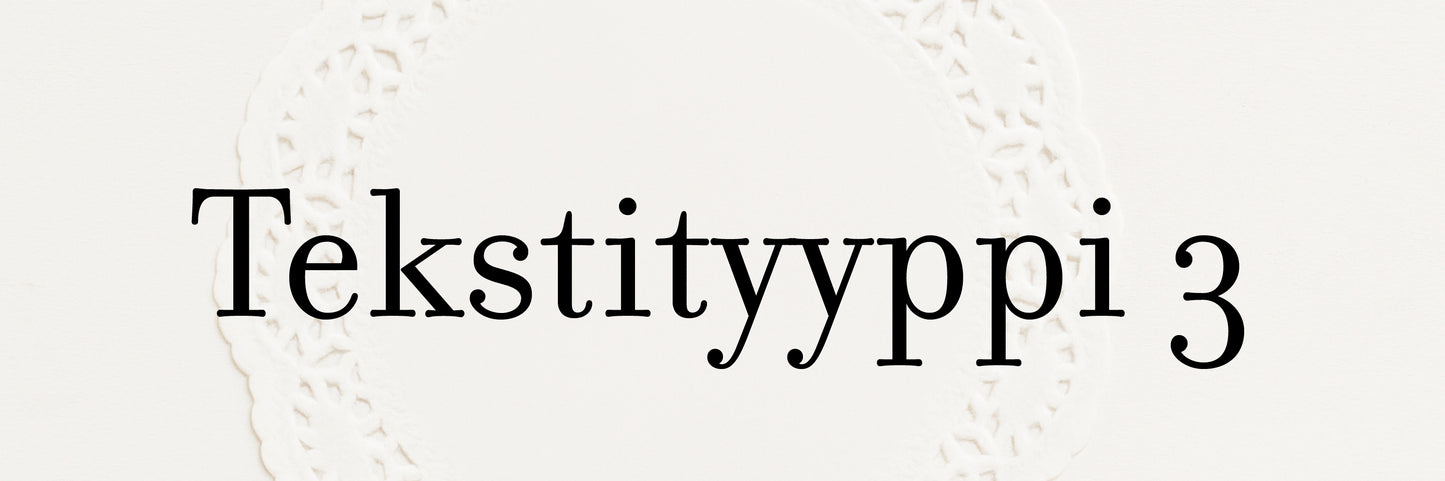 Kakkukoriste yhdellä nimellä / sanalla