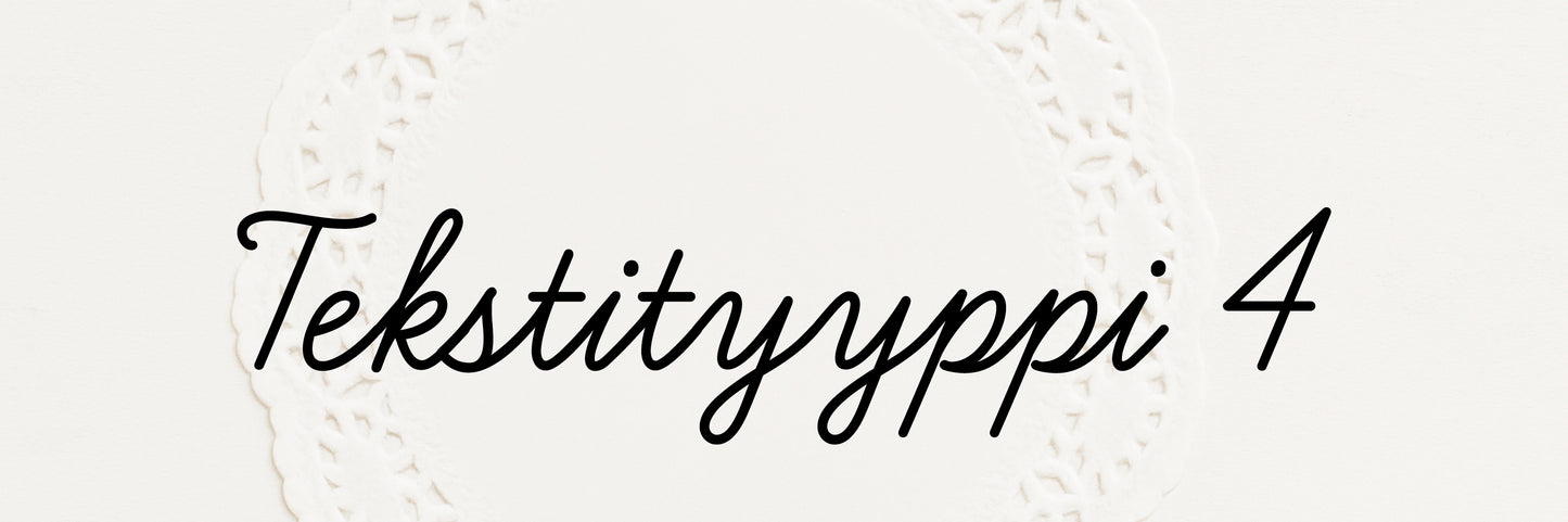 Kakkukoriste yhdellä nimellä / sanalla