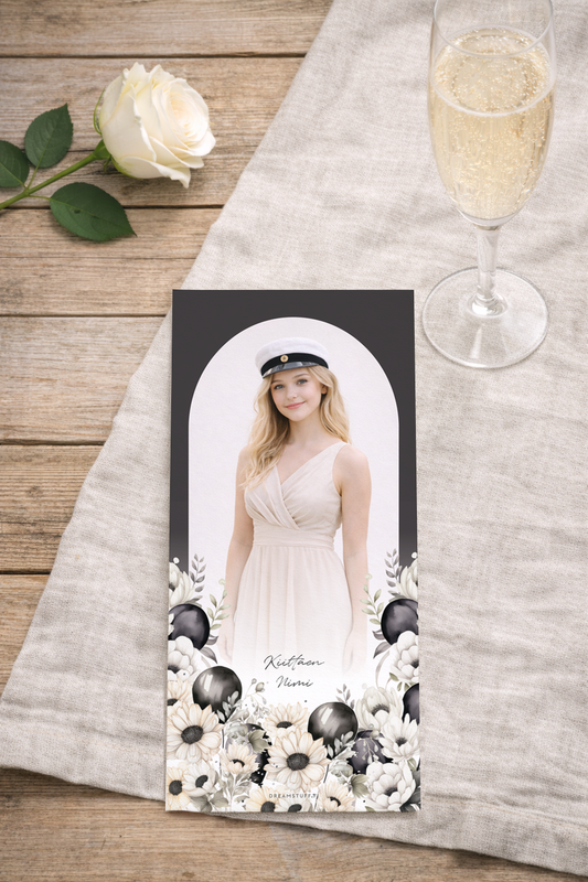 Printed A6 thank you cards for graduates - single-sided