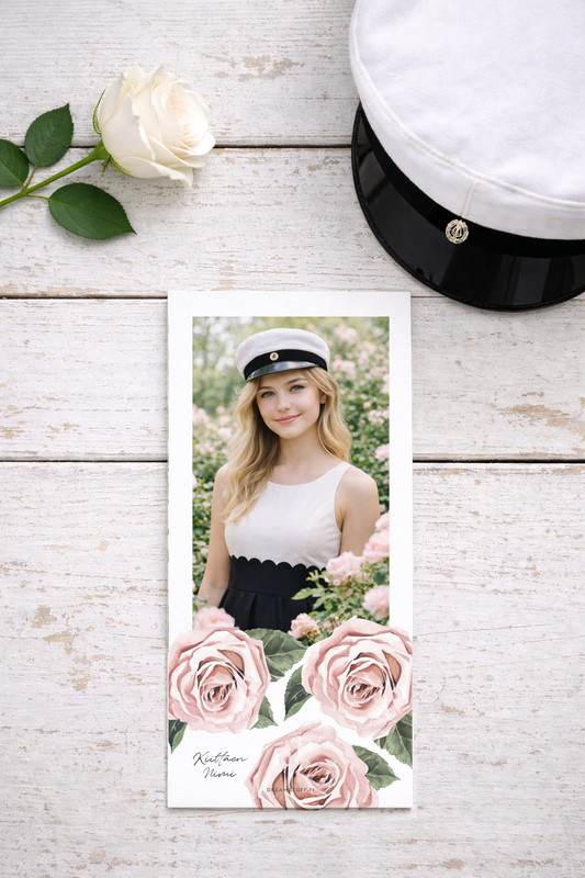 Printed A6 thank you cards for graduates - single-sided