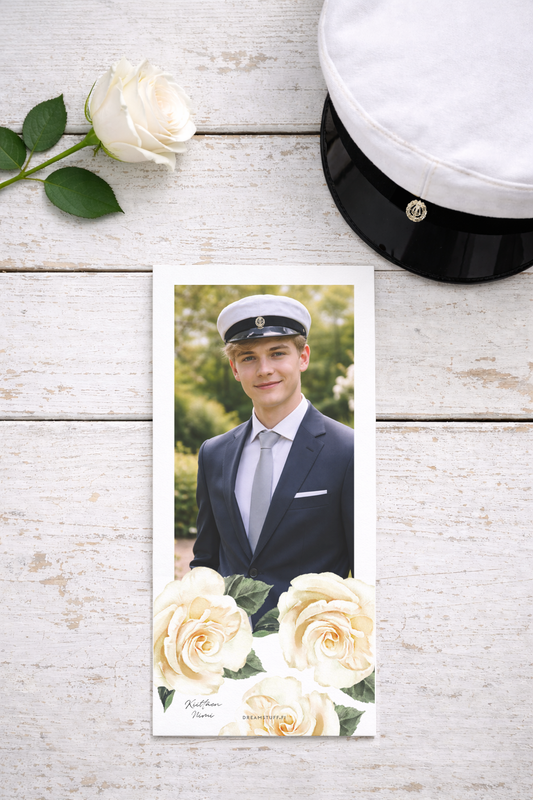 Printed A6 thank you cards for graduates - single-sided