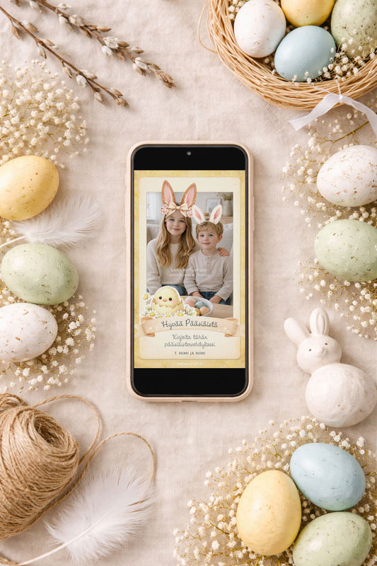 Digitaalinen pääsiäis toivotus - Tuunaa pääsiäiskorttisi tietokoneella