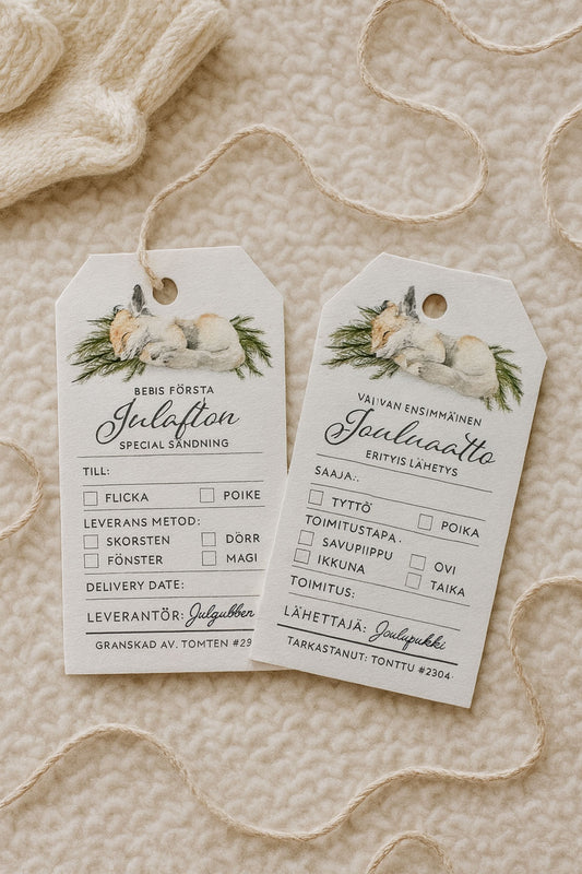 Pakettikortti 10 kpl setti - Vauvan ensimmäinen Joulu VARASTON TYHJENNYS