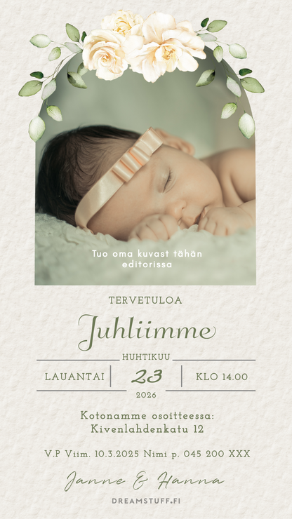 Digital invitations - Baptism / name day