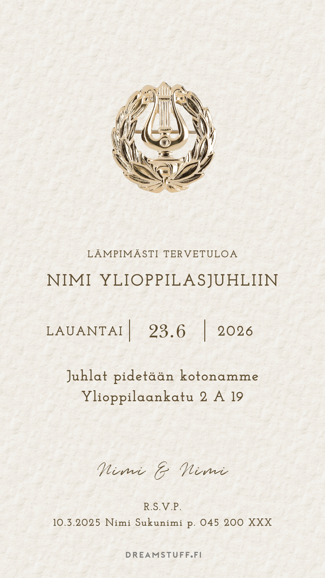 Digitaalinen ylioppilaskutsu - Kultalyyra