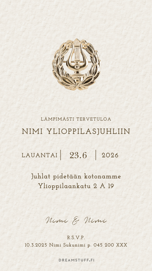 Digitaalinen ylioppilaskutsu - Kultalyyra