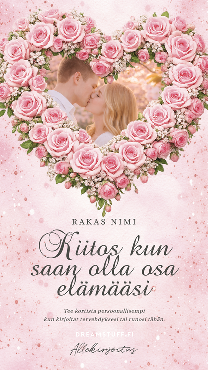 Digitaalinen ystävänpäiväkortti - Sydän kehys