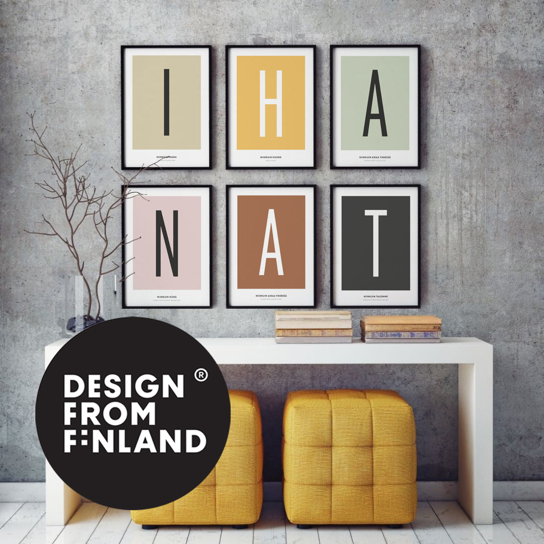 kirjain juliste kirjaintaulu kirjaimet kirjainjuliste personoidut julisteet vauvan nimitaulu syntymäjuliste syntymäjuliste diy sisustustaulu sisustusjuliste sisustus taulut sisustus juliste design from finland