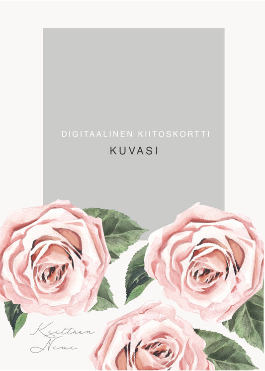 Ylioppilaan digitaalinen kiitoskortti - Ruusu