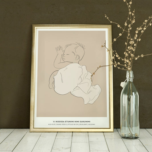 personoitava syntymäjuliste vauvan syntymäjuliste syntymäjuliste 1:1 syntymäjuliste diy nimijuliste birth poster taulu syntymätaulu kuvalla birth poster suomi syntymätiedot taulu piirros lapsesta piirtäjä piirustus lapsesta