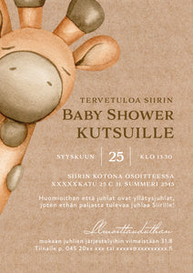 Digitaaliset kutsut - Baby Shower