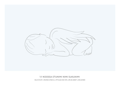 Syntymäjuliste - Enkeli