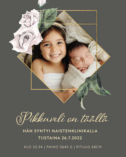 Digital birth announcement - small