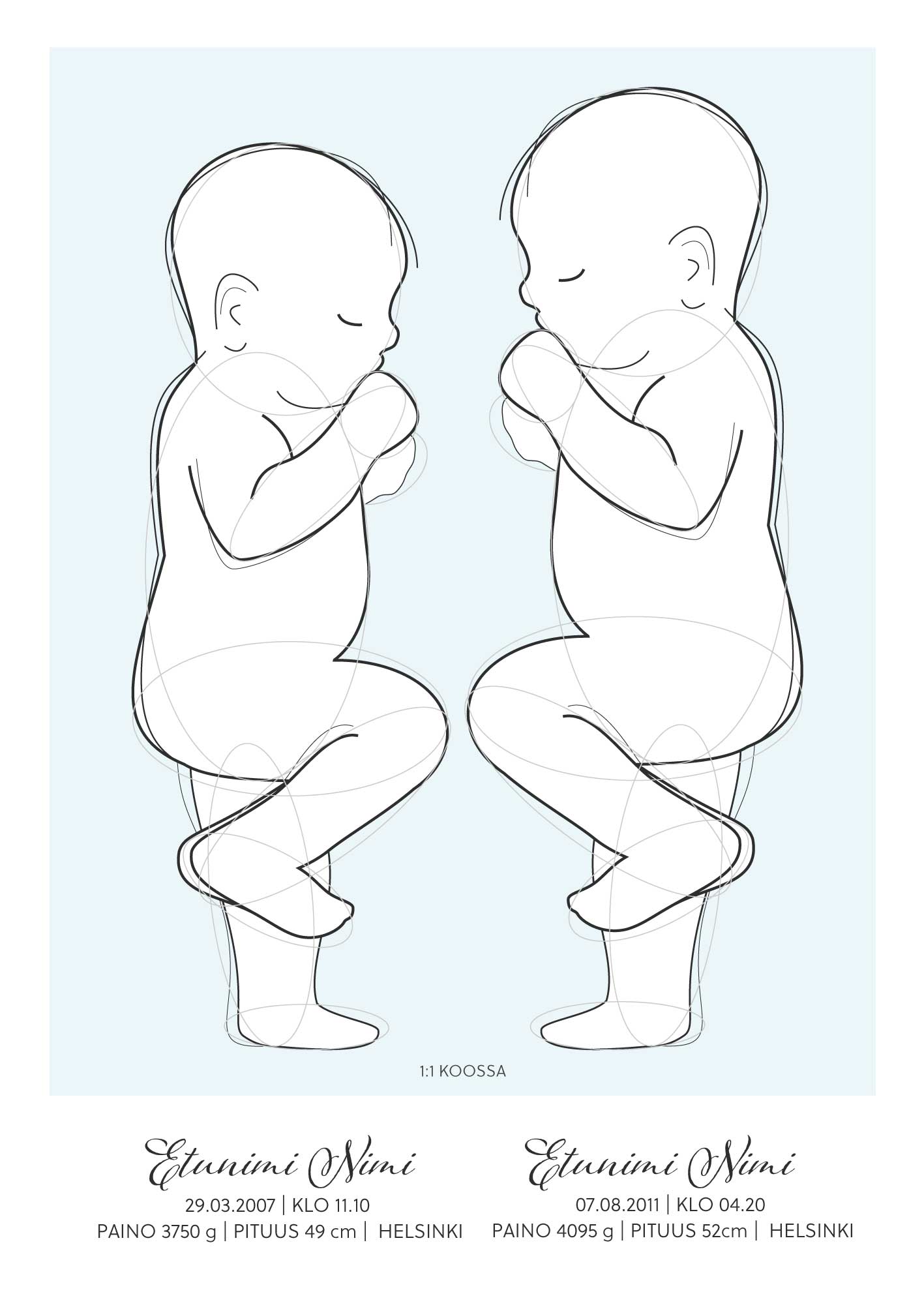 sisarusten syntymäjuliste personoitava syntymäjuliste vauvan syntymäjuliste syntymäjuliste diy nimijuliste birth poster taulu kaksosten syntymäjuliste syntymäjuliste kahdelle 1:1 syntymäjuliste